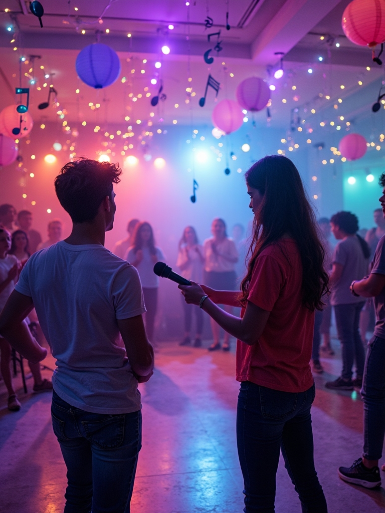 lively musical party game showdown