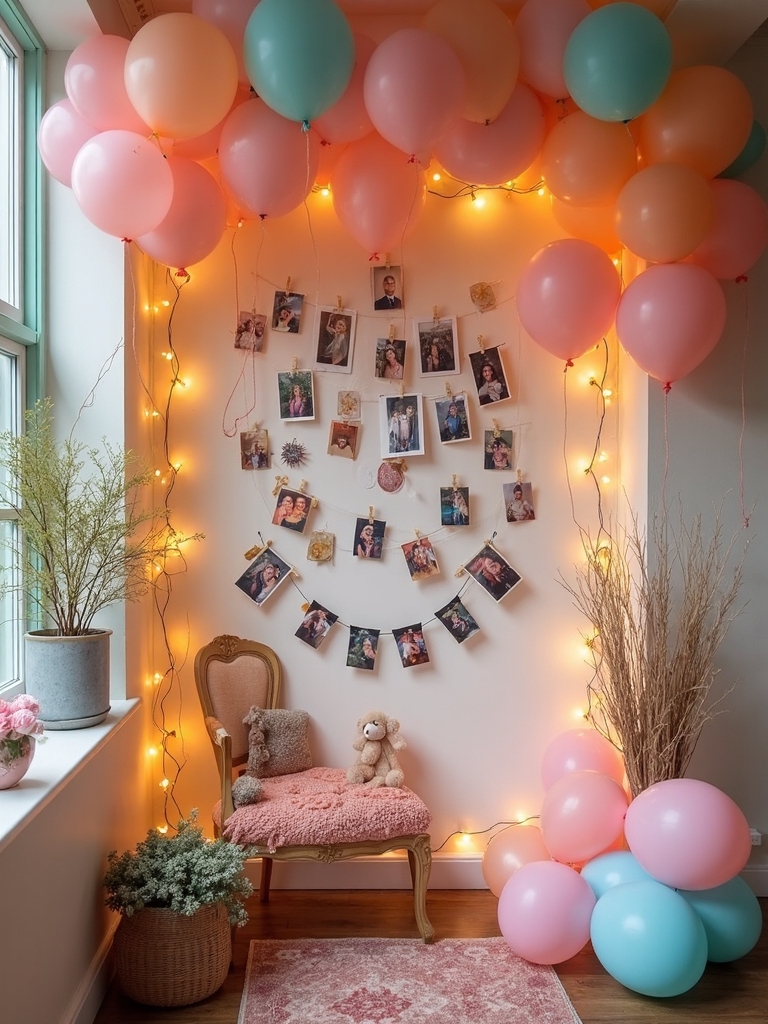 memory corner party decorations