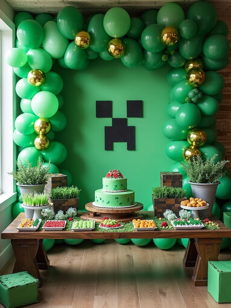 minecraft themed birthday celebration