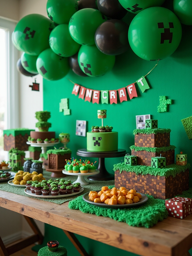minecraft themed birthday celebration ideas