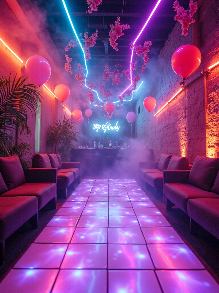 neon glow dance celebration