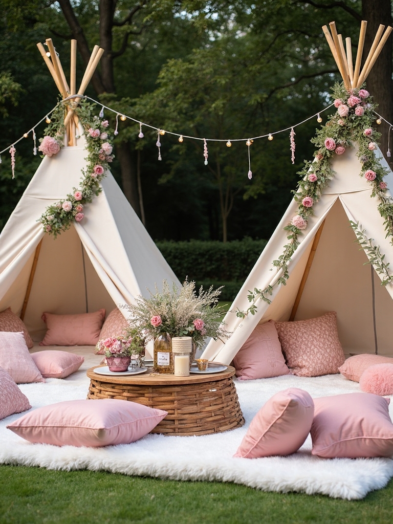 outdoor adventure and picnic celebration