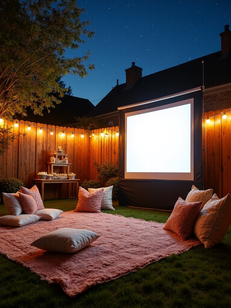 outdoor movie night under stars