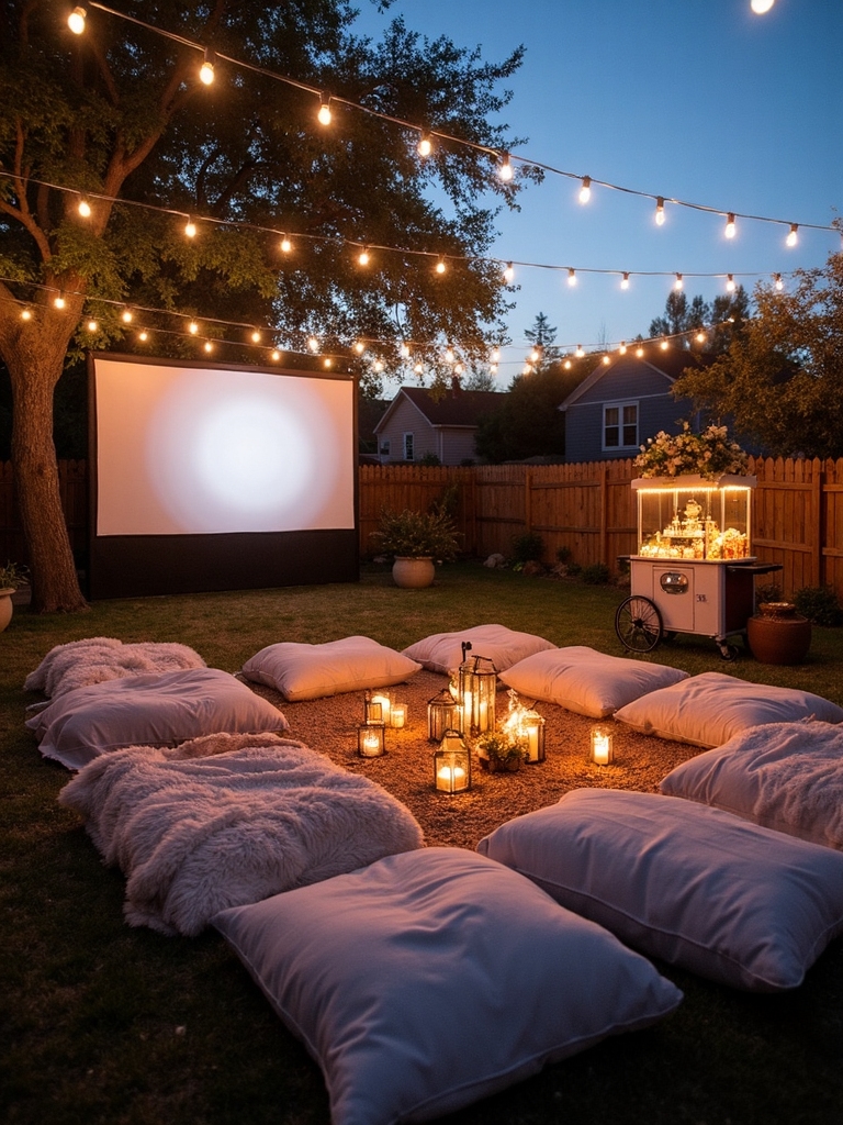 outdoor movie night under the stars