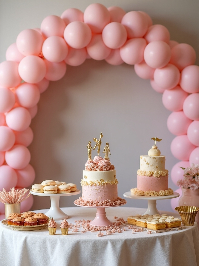 personalized staged elevated whimsical dessert display