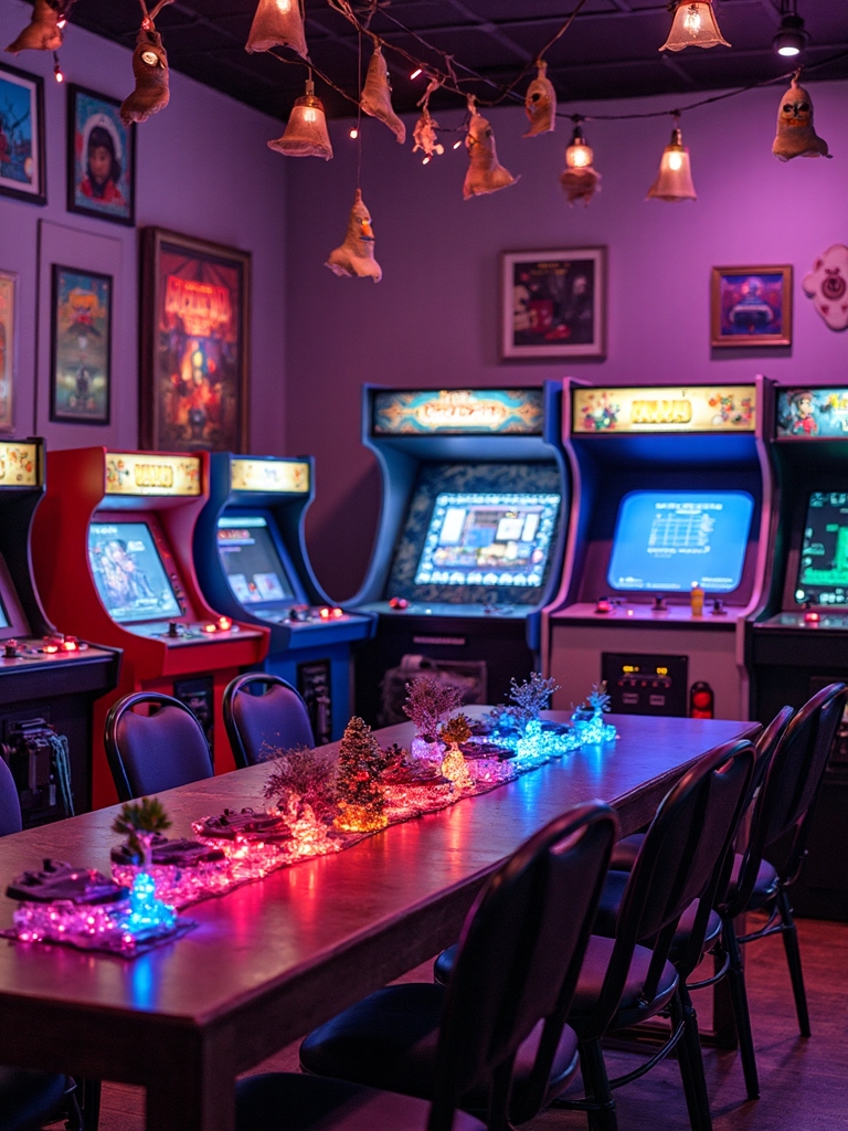 retro arcade gaming birthday celebration