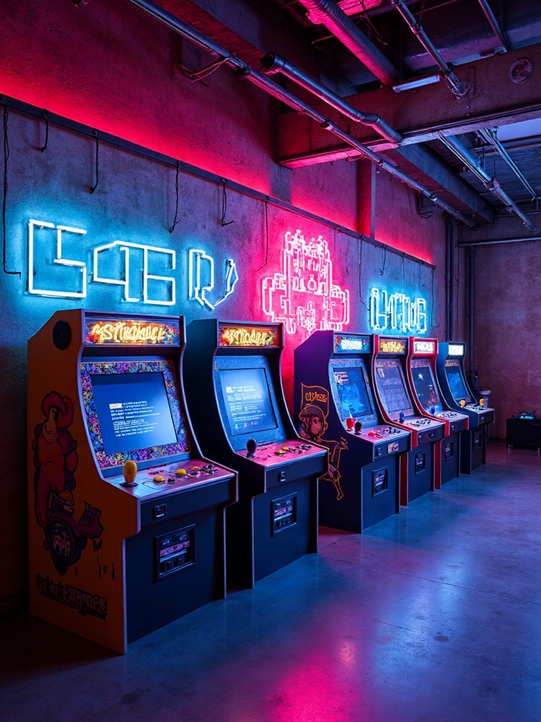 retro gaming theme immersive experience