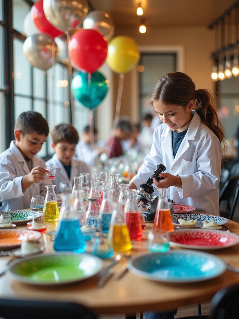 science experiment workshop arrangement