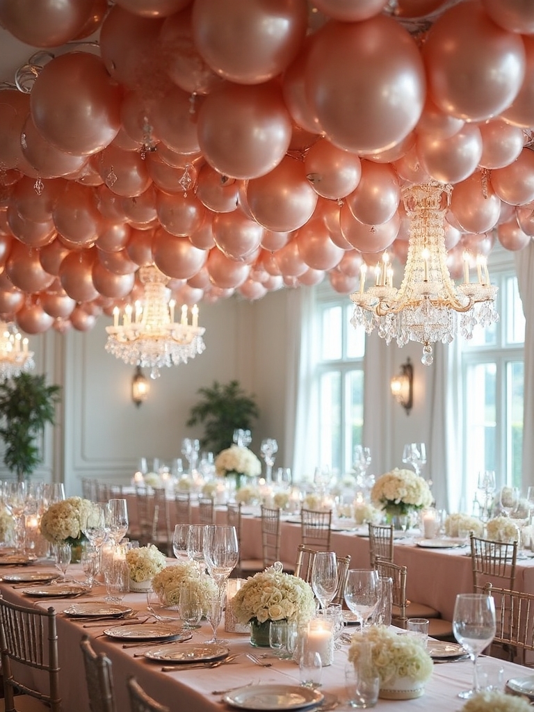 shimmering metallic balloon glamour display