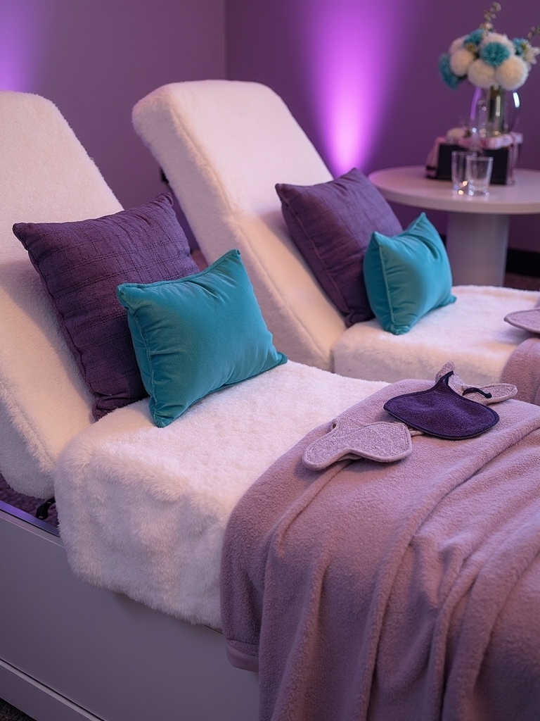 spa themed celebration for twins