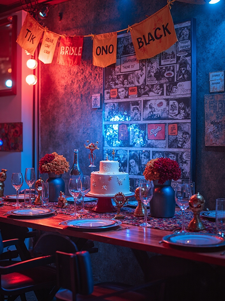 superhero themed birthday party celebration