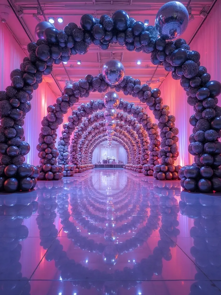 symmetrical vibrant synchronized dance party