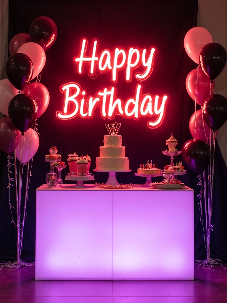 trendy neon party decorations