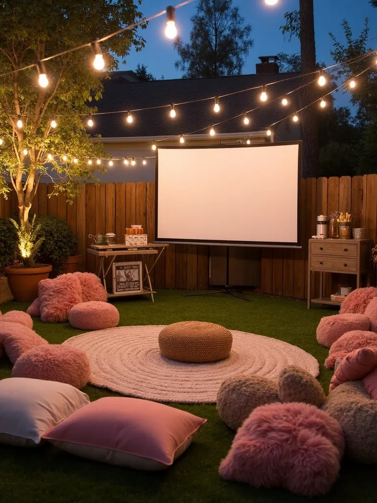 unforgettable backyard movie theater celebration