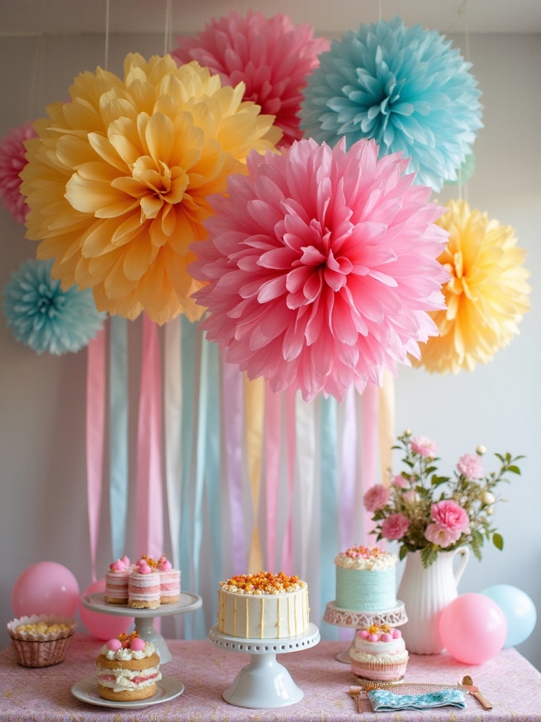 vibrant decorative paper balls