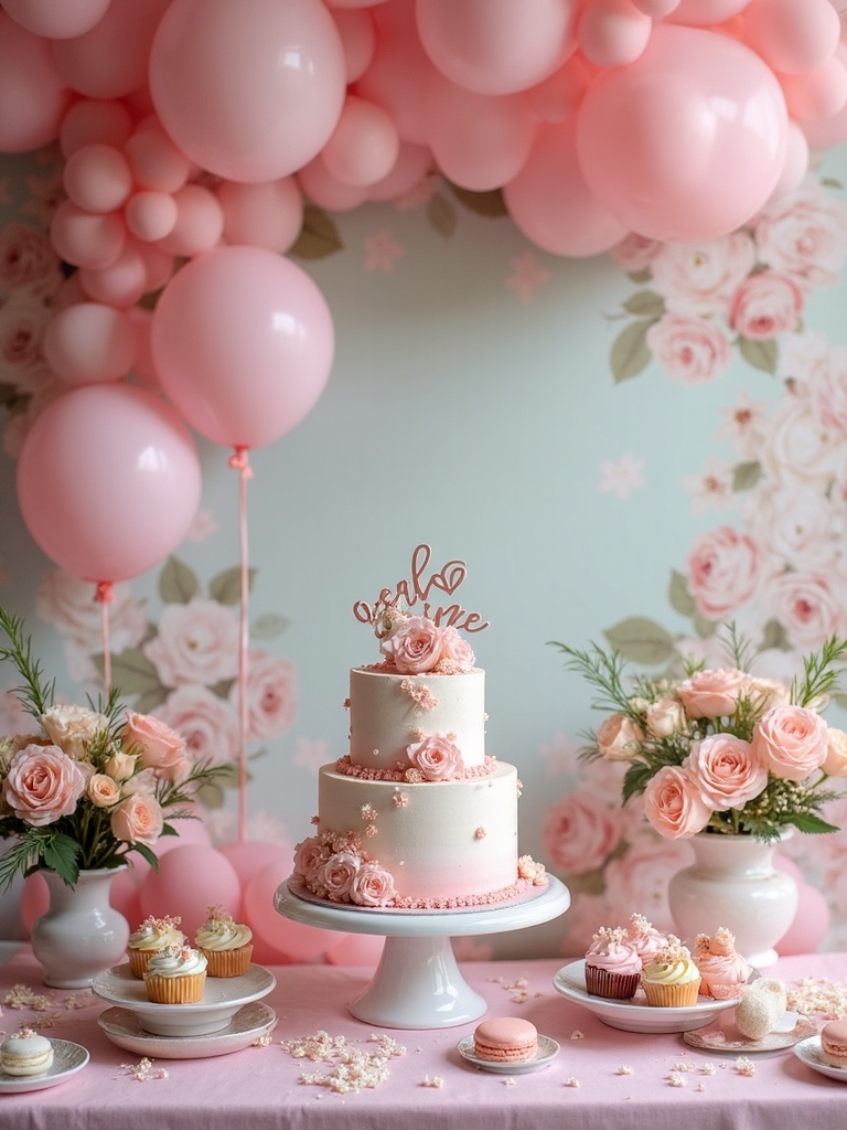 whimsical dessert decoration area