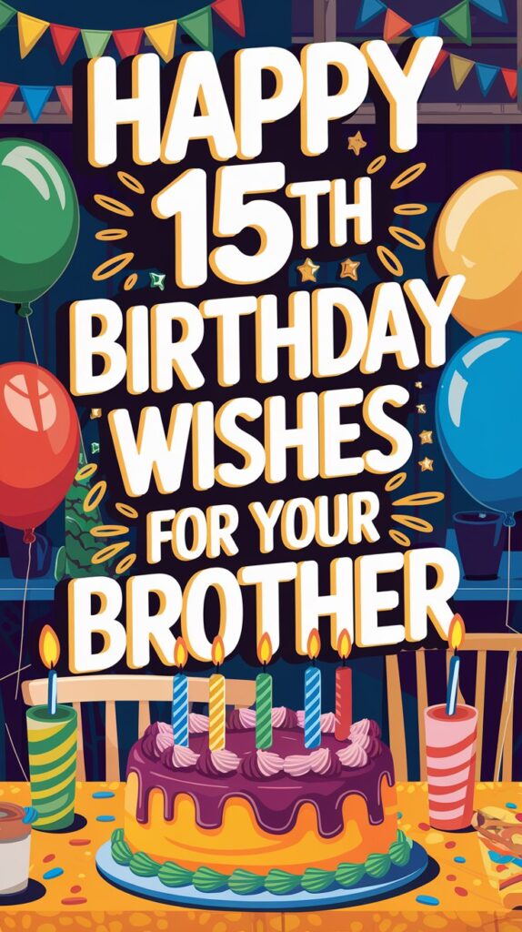 Happy 15th Birthday Wishes for Brother