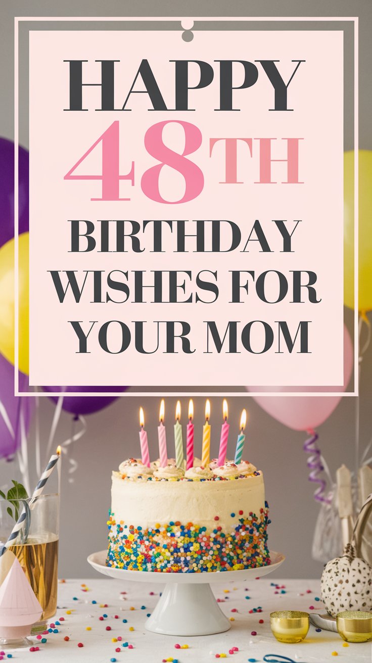 Happy 48th Birthday Wishes for Mom