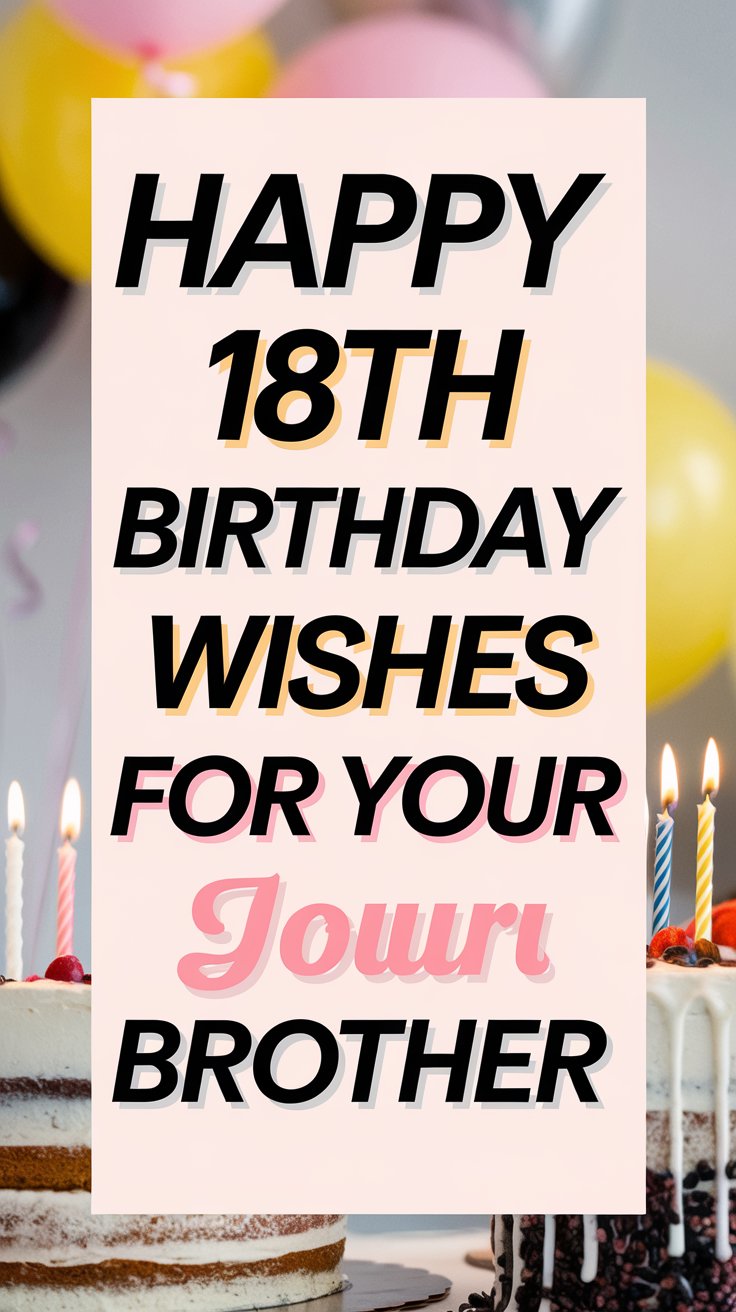 Happy 18th Birthday Wishes for Brother