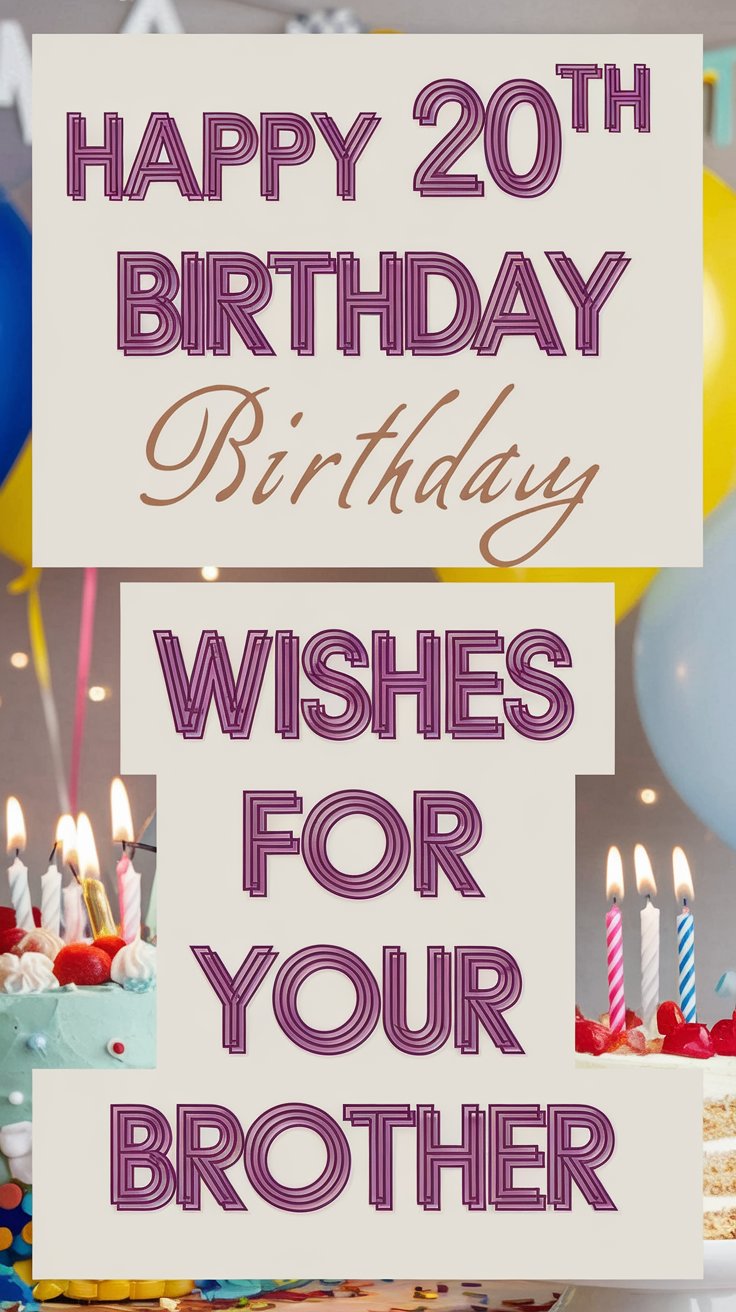 Happy 20th Birthday Wishes for Brother