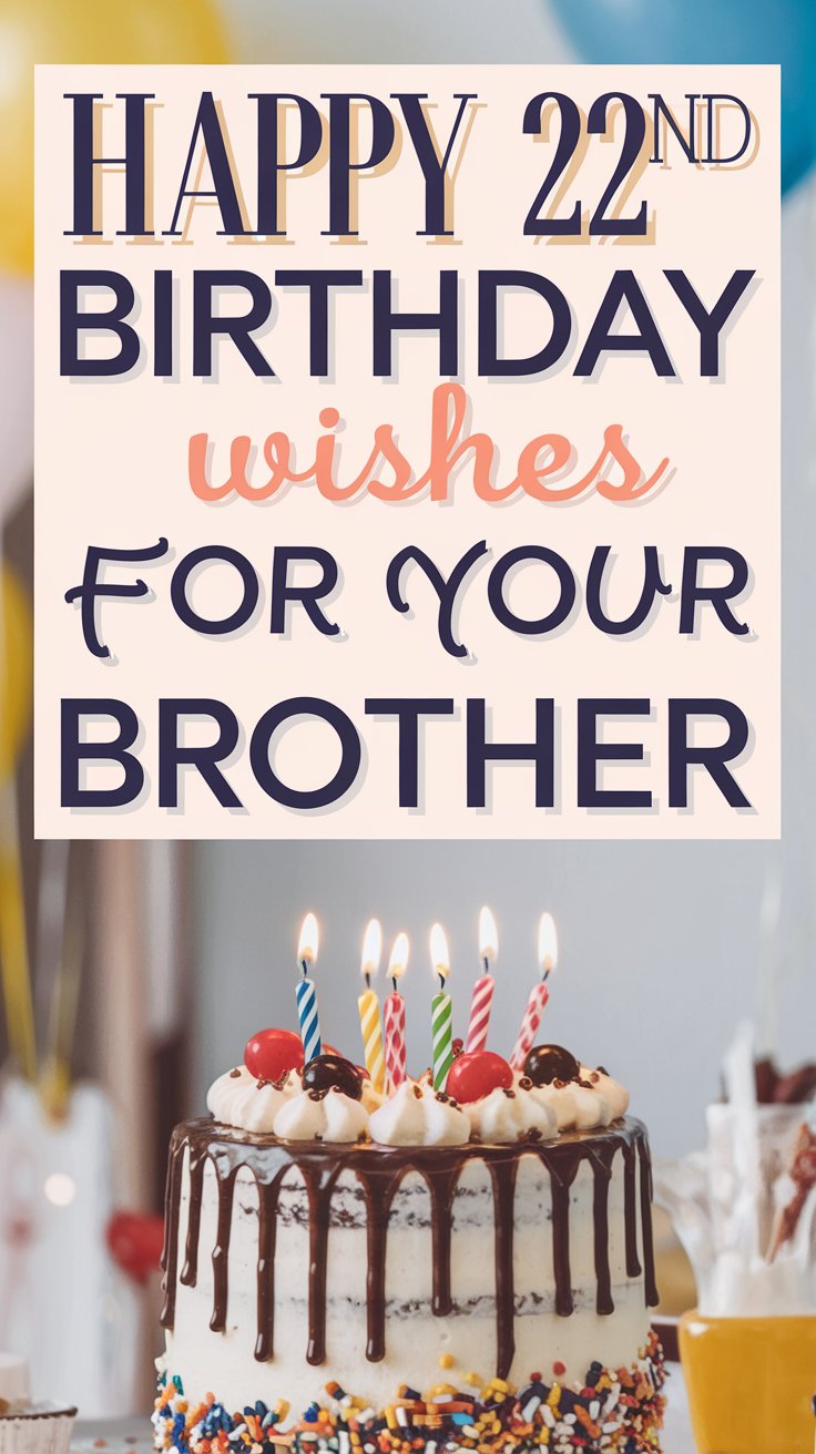 Happy 22nd Birthday Wishes for Brother