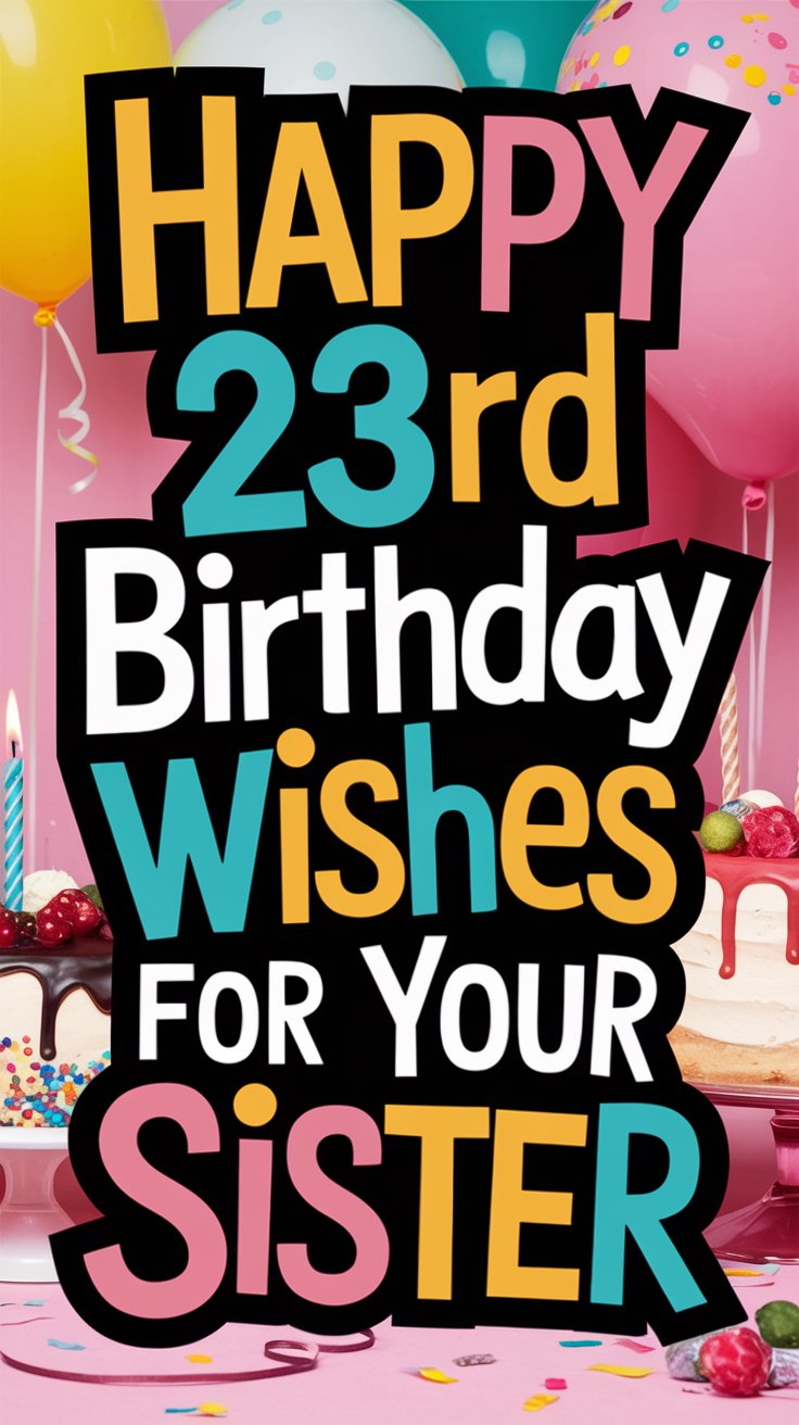 Happy 23rd Birthday Wishes for Sister