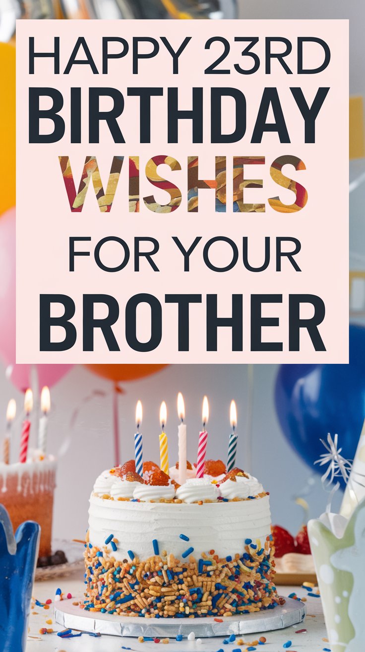 Happy 23rd Birthday Wishes for Brother