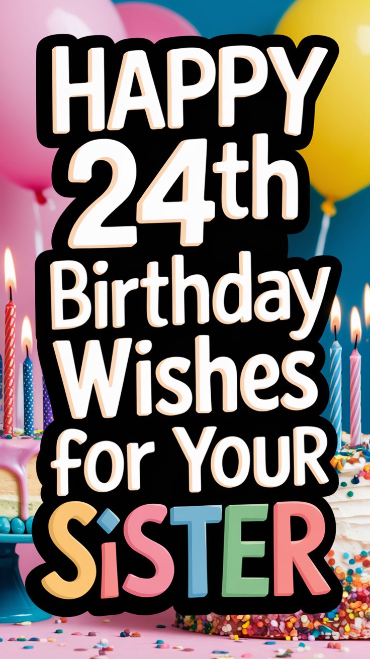 Happy 24th Birthday Wishes for Sister