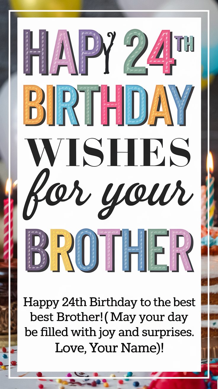 Happy 24th Birthday Wishes for Brother