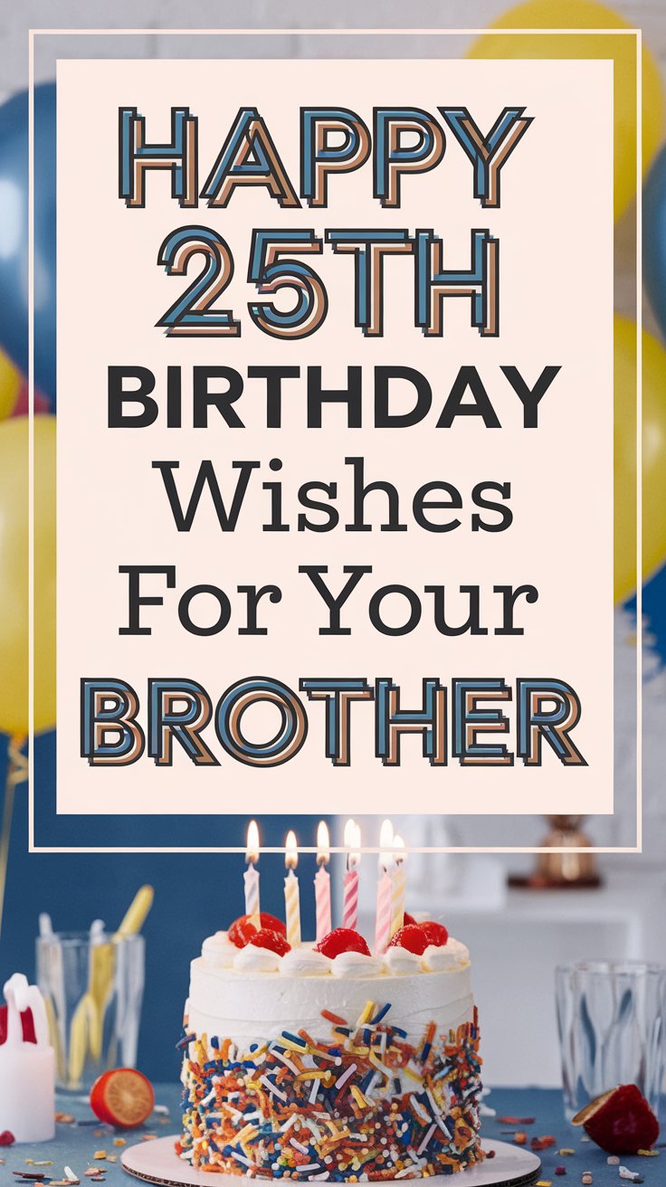 Happy 25th Birthday Wishes for Brother