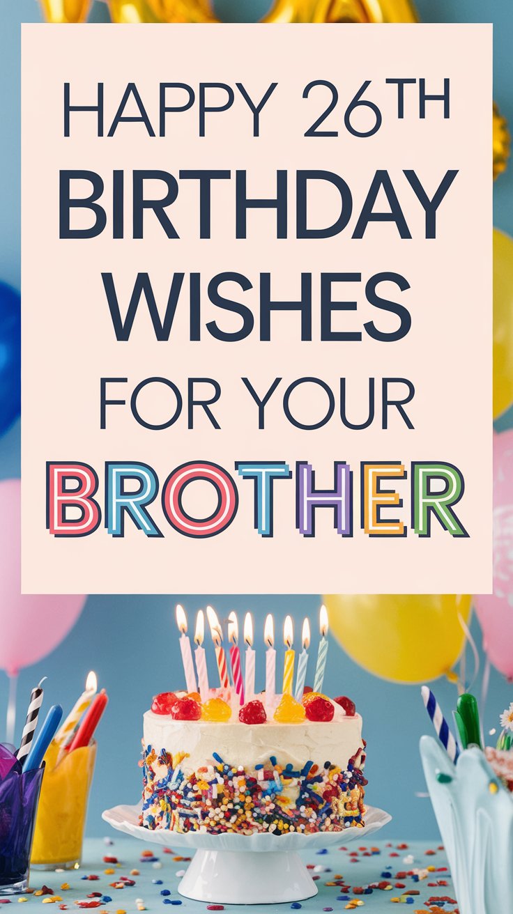 Happy 26th Birthday Wishes for Brother