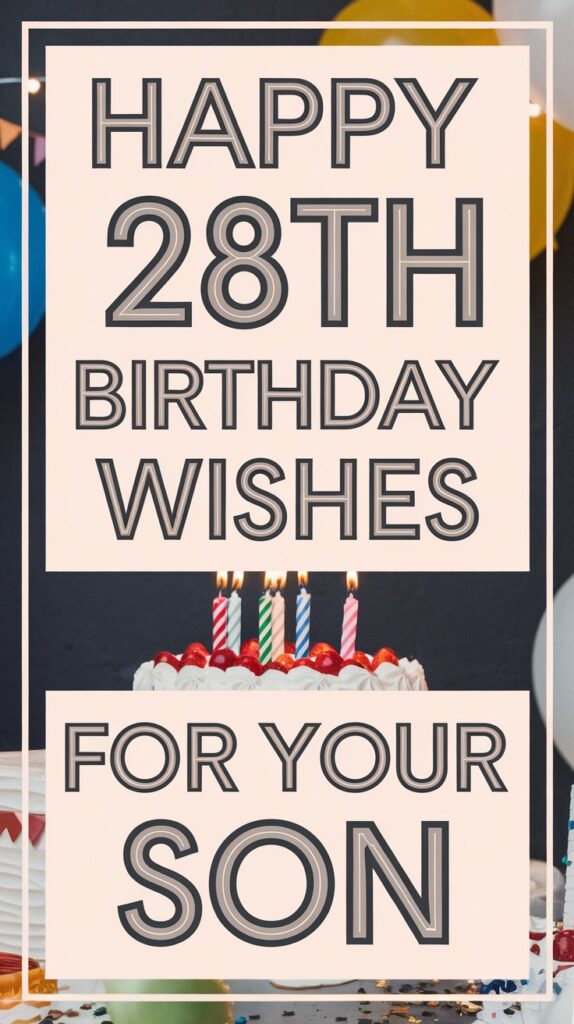 Happy 28th Birthday Wishes for Son