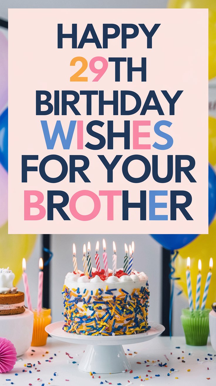 Happy 29th Birthday Wishes for Brother
