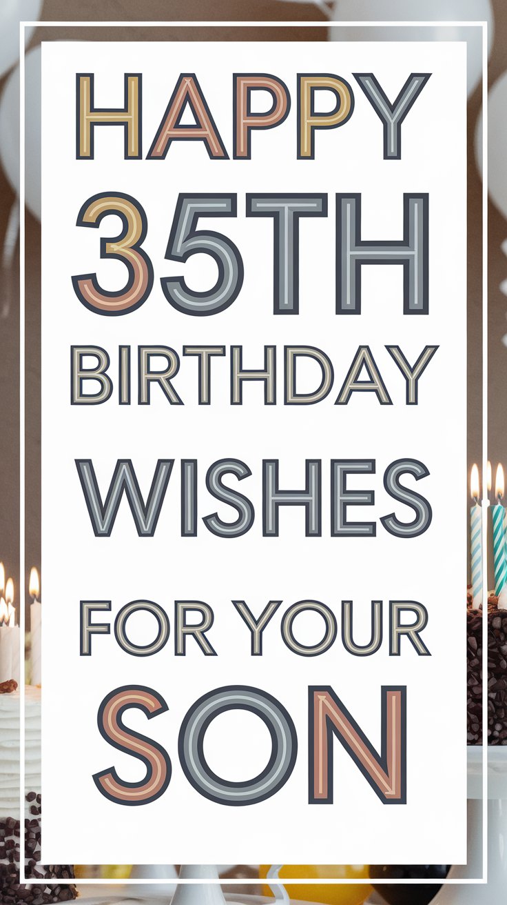 Happy 35th Birthday Wishes for Son