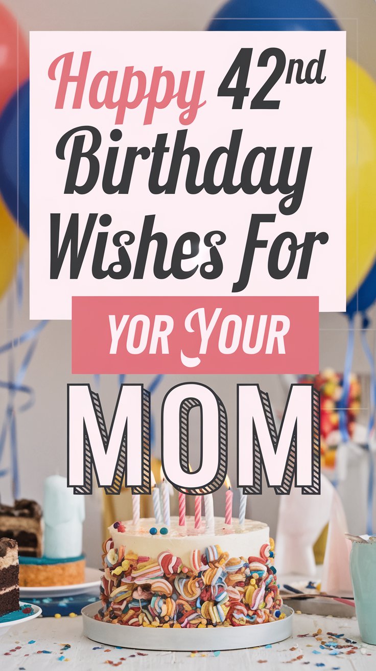 Happy 42nd Birthday Wishes for Mom
