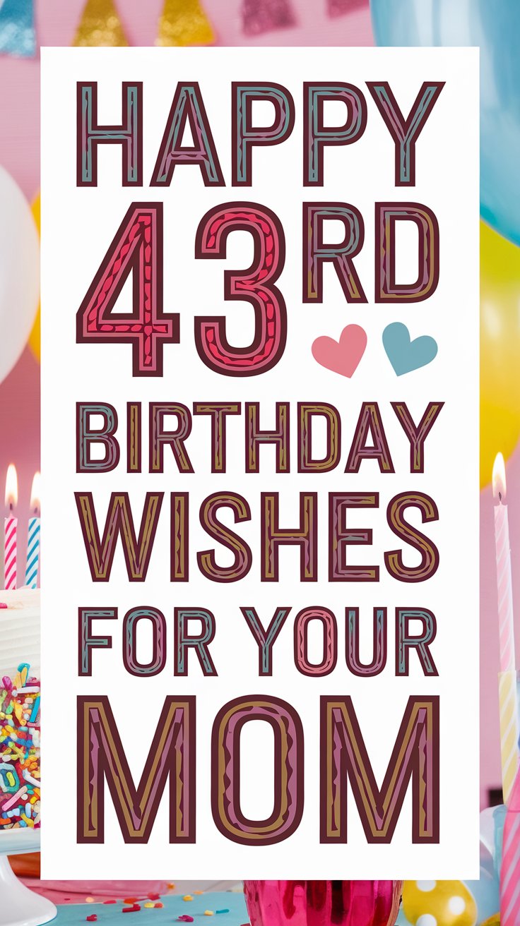 Happy 43rd Birthday Wishes for Mom