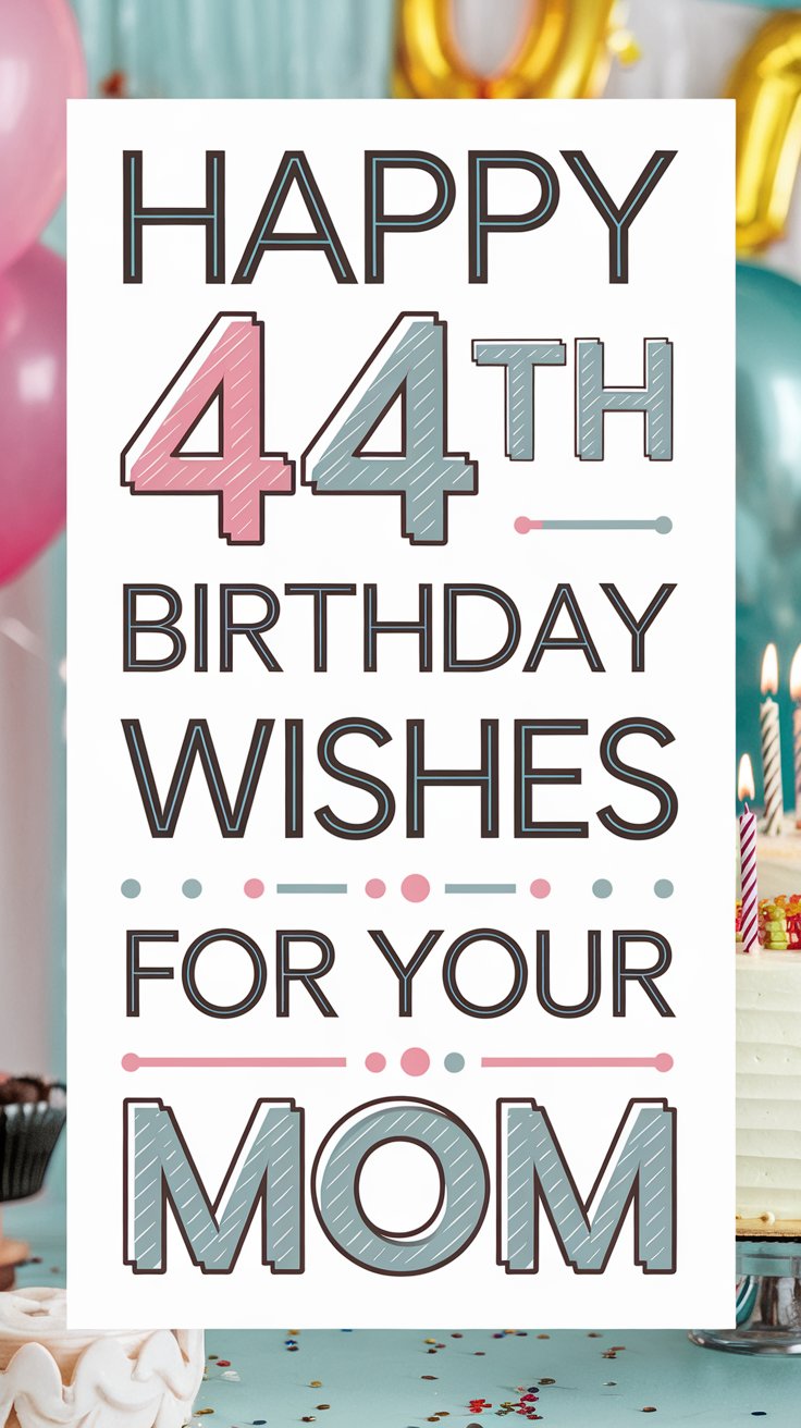 Happy 44th Birthday Wishes for Mom