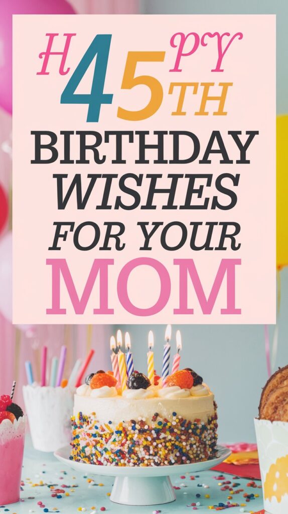 Happy 45th Birthday Wishes for Mom