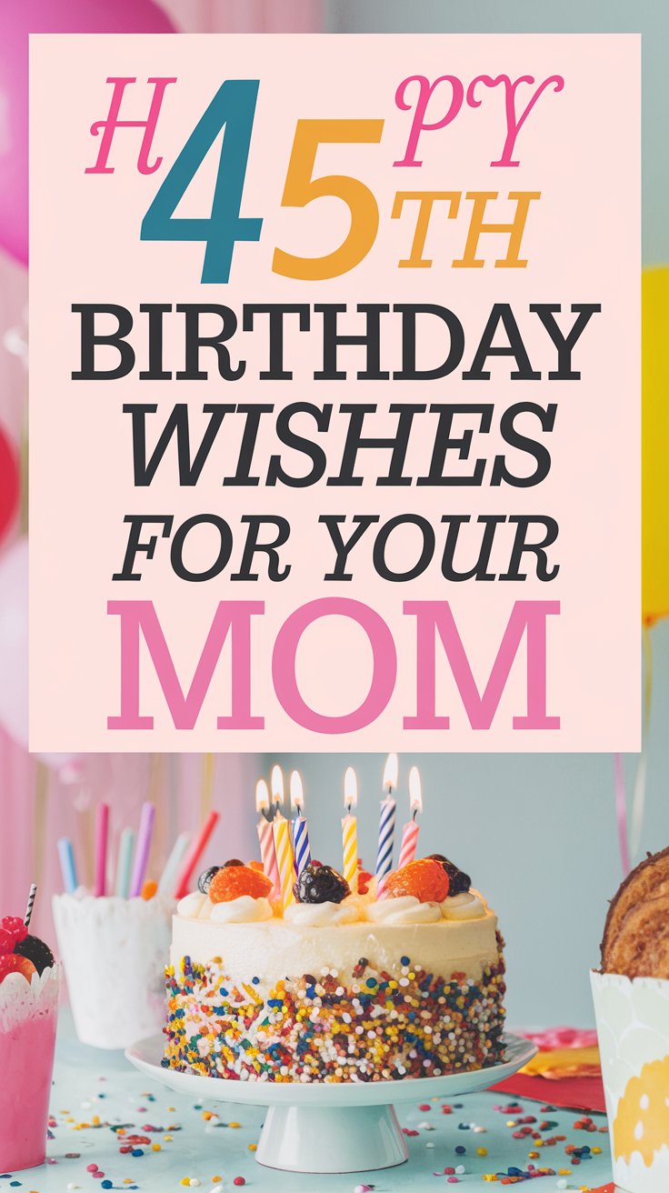 Happy 45th Birthday Wishes for Mom
