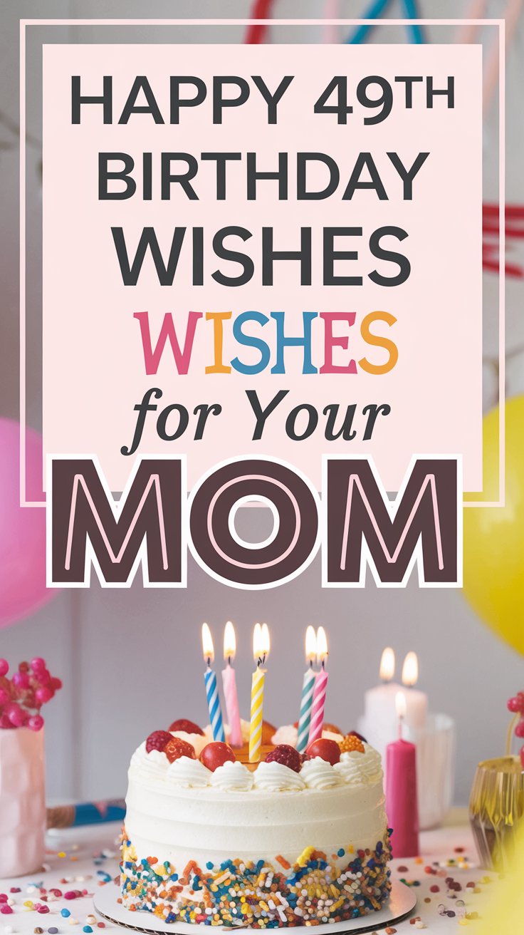 Happy 49th Birthday Wishes for Mom
