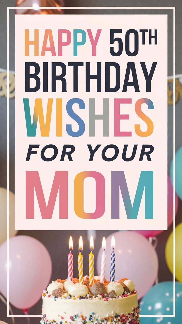 Happy 50th Birthday Wishes for Mom