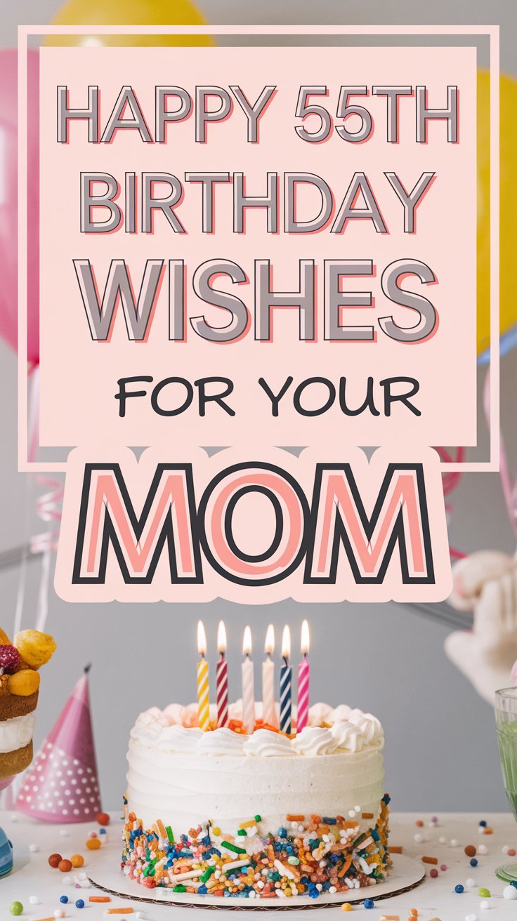 Happy 55th Birthday Wishes for Mom