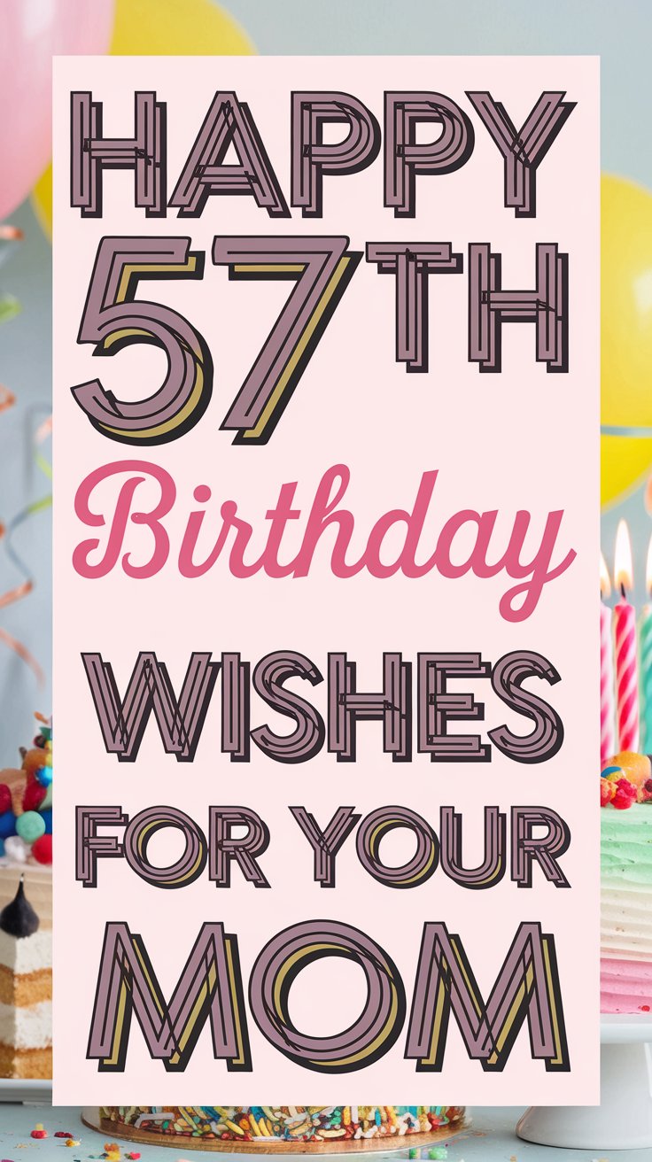 Happy 57th Birthday Wishes for Mom