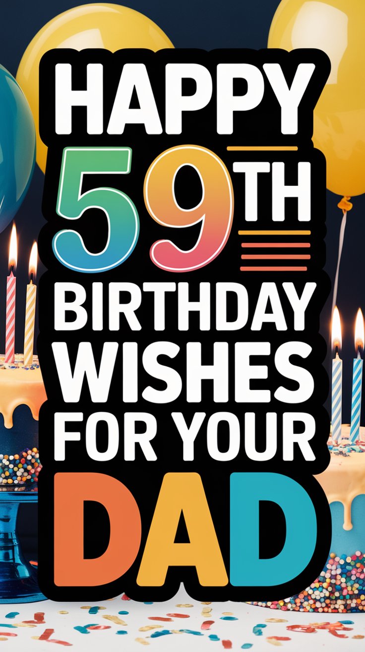 Happy 59th Birthday Wishes for Dad