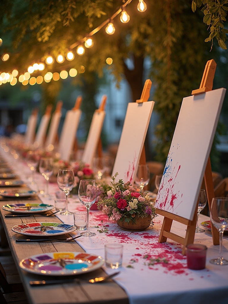 artistic birthday paint party