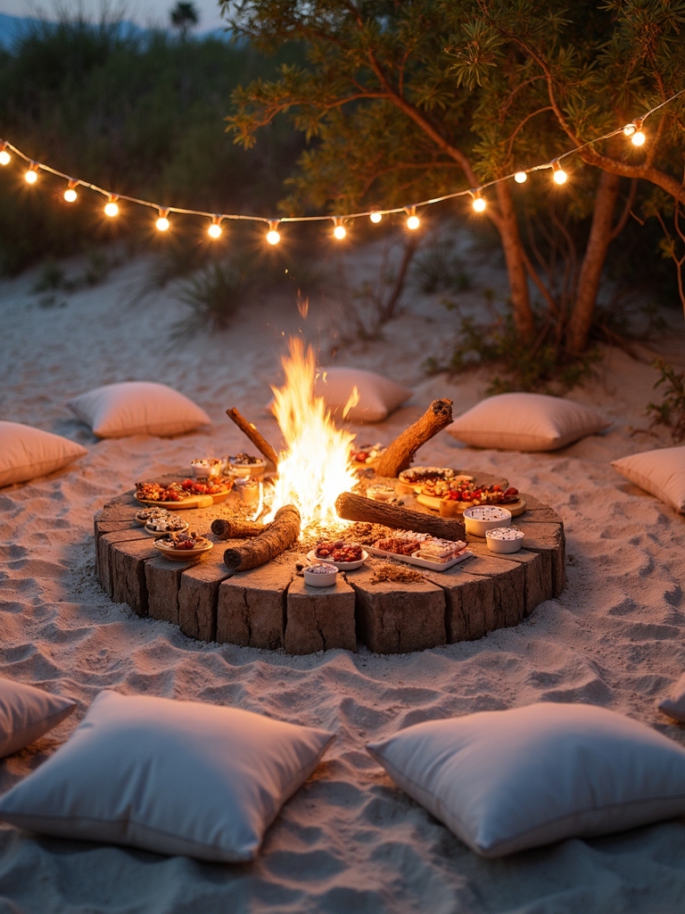 beach bonfire birthday celebration