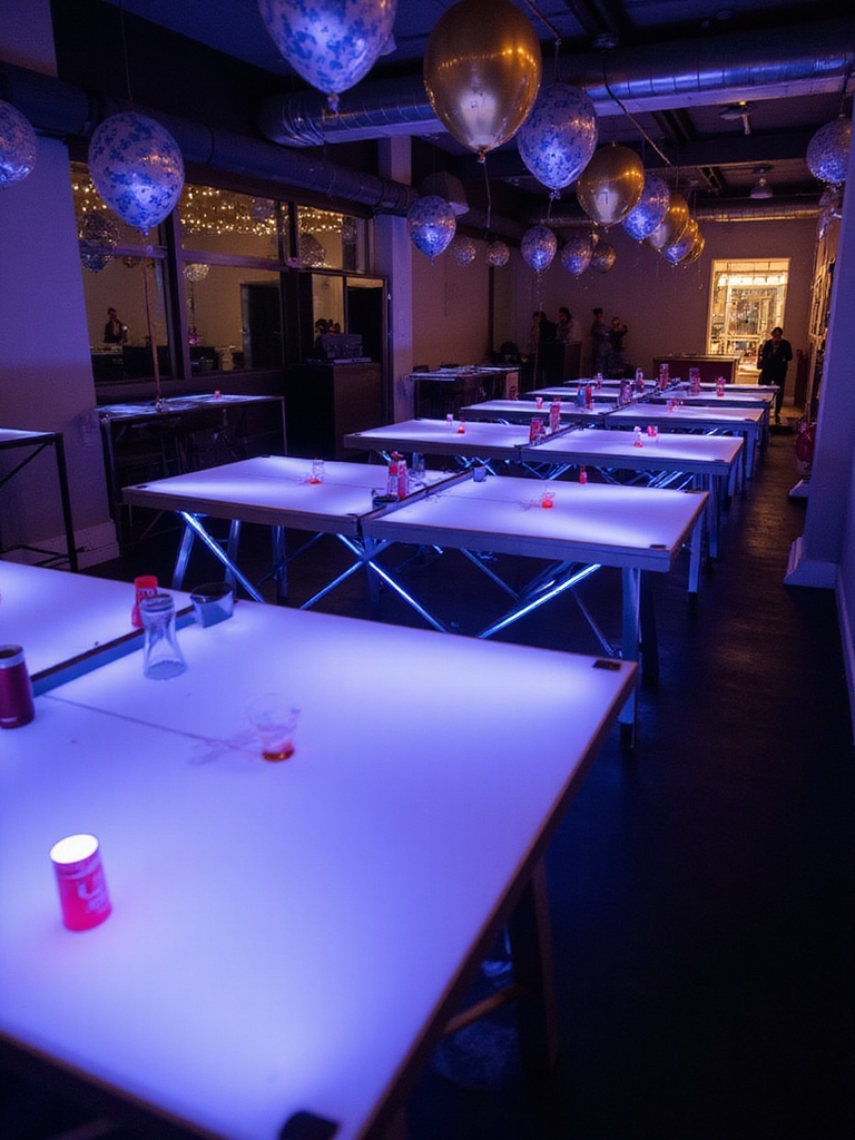 beer pong competitive birthday celebration