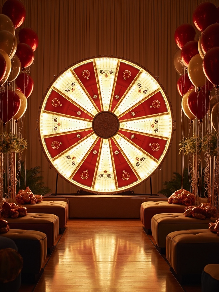birthday party spinning prize wheel