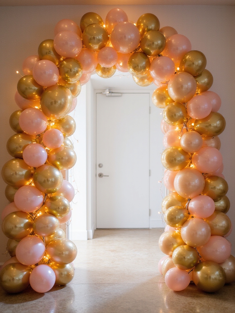 captivating balloon frame entrance decor