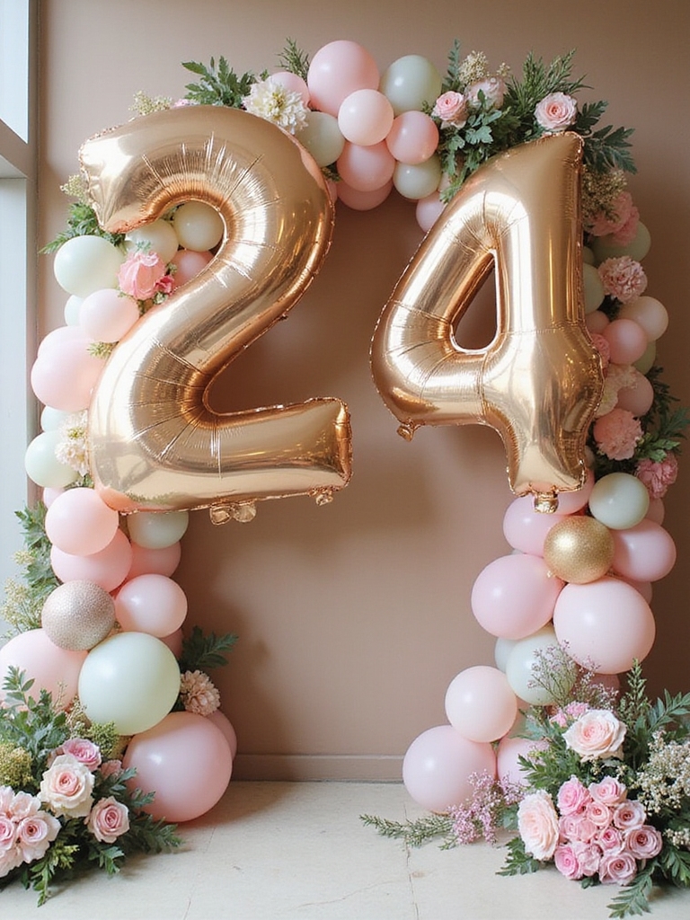 captivating balloon number party decor